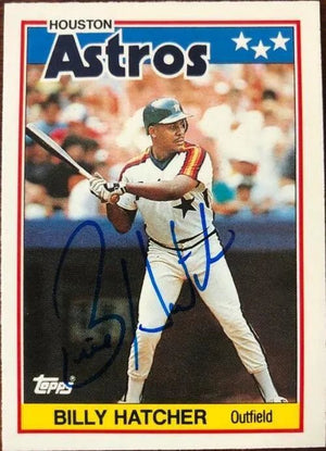 Billy Hatcher Signed 1988 Topps UK Minis Baseball Card - Houston Astros