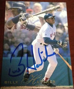 Billy Hatcher Signed 1993 Flair Baseball Card - Boston Red Sox - PastPros