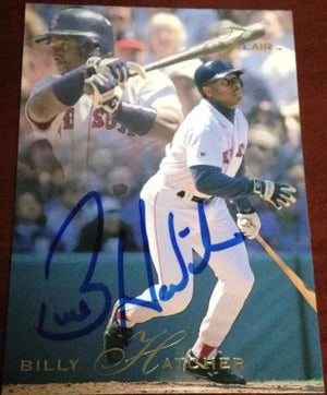 Billy Hatcher Signed 1993 Flair Baseball Card - Boston Red Sox - PastPros