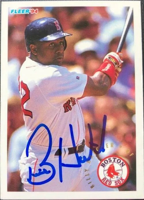 Billy Hatcher Signed 1994 Fleer Baseball Card - Boston Red Sox