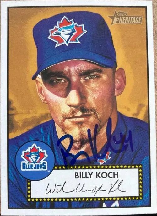 Billy Koch Signed 2001 Topps Heritage Baseball Card - Toronto Blue Jays