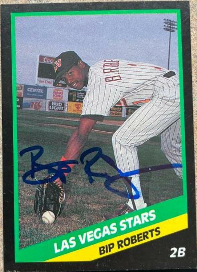 Bip Roberts Signed 1988 CMC Baseball Card - Las Vegas Stars - PastPros