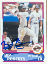 Bip Roberts Signed 1990 Score Young Superstars Baseball Card - San Diego Padres - PastPros