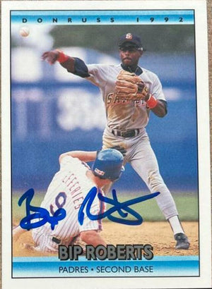 Bip Roberts Signed 1992 Donruss Baseball Card - San Diego Padres - PastPros