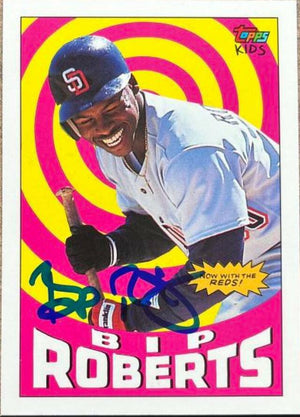 Bip Roberts Signed 1992 Topps Kids Baseball Card - San Diego Padres - PastPros