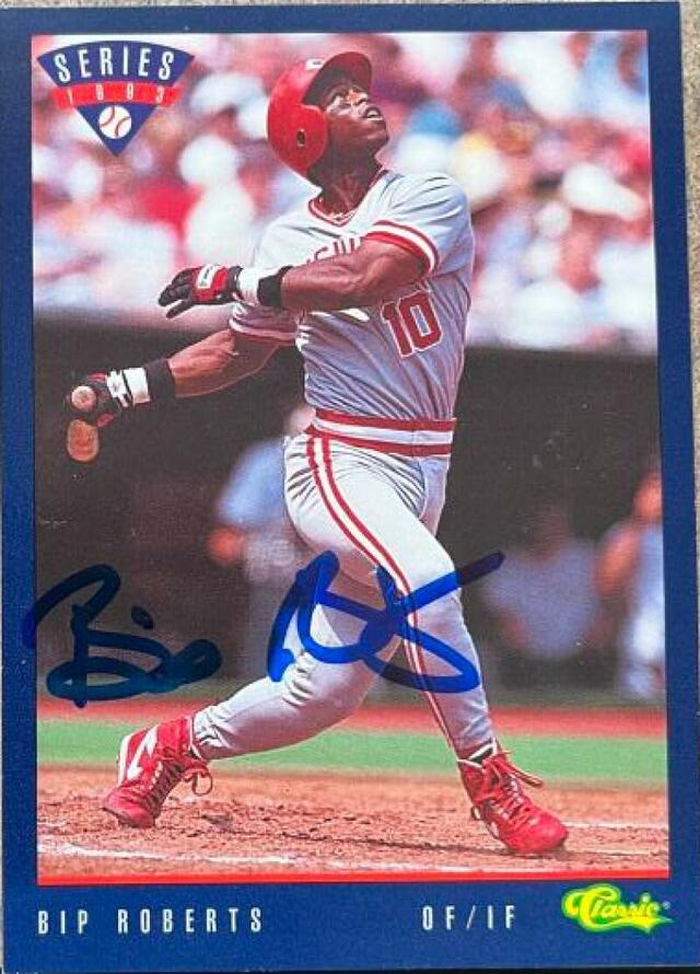 Bip Roberts Signed 1993 Classic Game Baseball Card - Cincinnati Reds - PastPros
