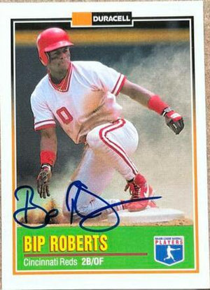 Bip Roberts Signed 1993 Duracell Power Players Baseball Card - Cincinnati Reds - PastPros