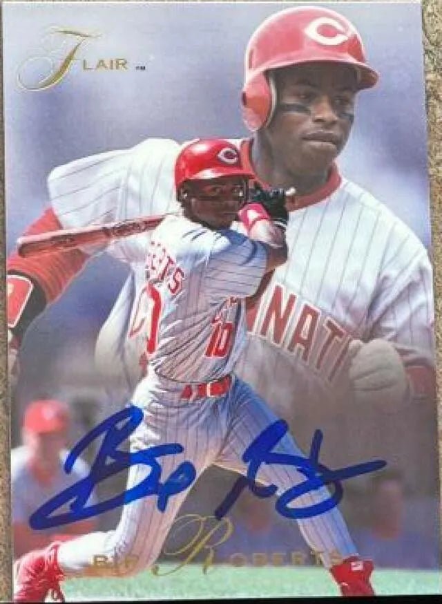 Bip Roberts Signed 1993 Flair Baseball Card - Cincinnati Reds