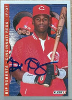 Bip Roberts Signed 1993 Fleer Baseball Card - Cincinnati Reds
