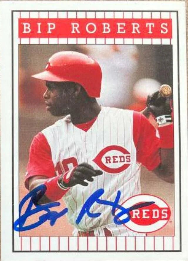Bip Roberts Signed 1993 Kahn's Baseball Card - Cincinnati Reds