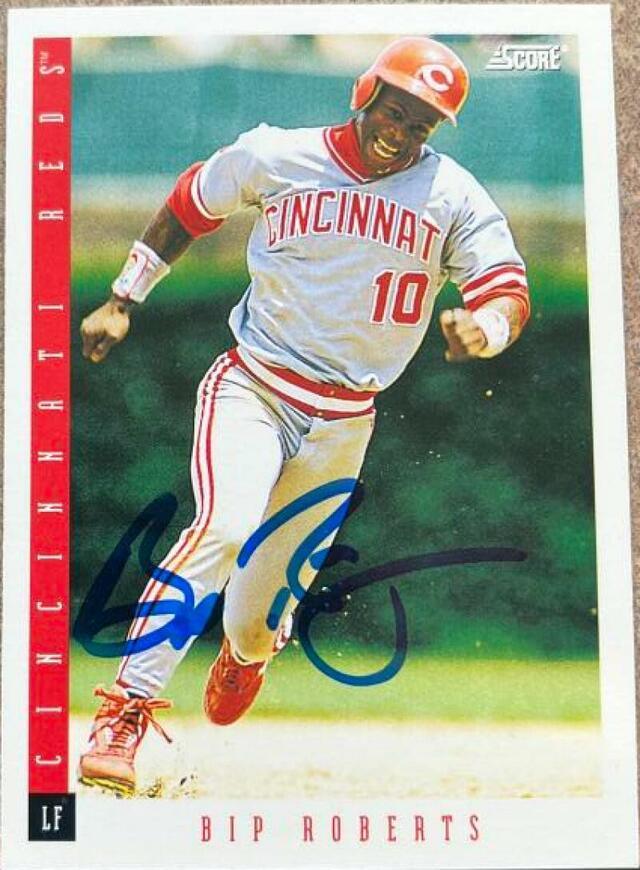 Bip Roberts Signed 1993 Score Baseball Card - Cincinnati Reds - PastPros