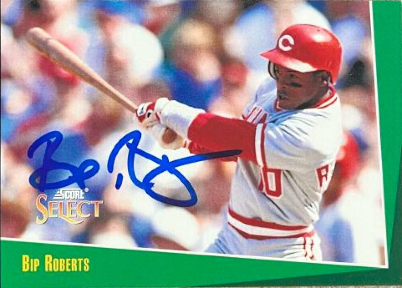 Bip Roberts Signed 1993 Score Select Baseball Card - Cincinnati Reds - PastPros