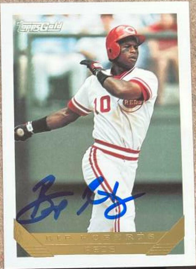 Bip Roberts Signed 1993 Topps Gold Baseball Card - Cincinnati Reds - PastPros