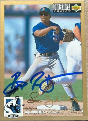 Bip Roberts Signed 1994 Collector's Choice Gold Baseball Card - San Diego Padres