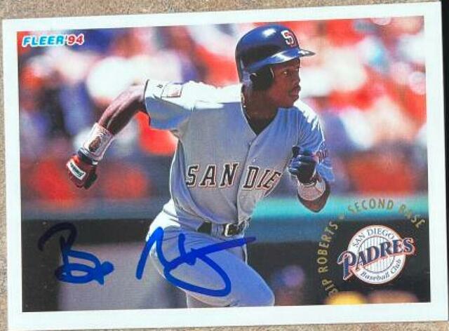 Bip Roberts Signed 1994 Fleer Update Baseball Card - San Diego Padres - PastPros