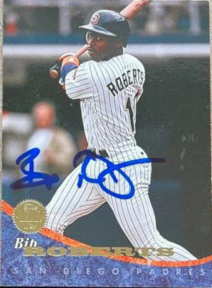 Bip Roberts Signed 1994 Leaf Baseball Card - San Diego Padres
