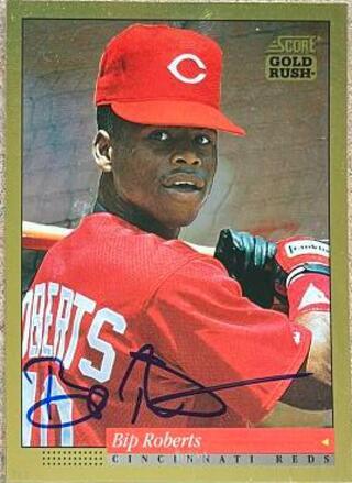 Bip Roberts Signed 1994 Score Gold Rush Baseball Card - Cincinnati Reds - PastPros