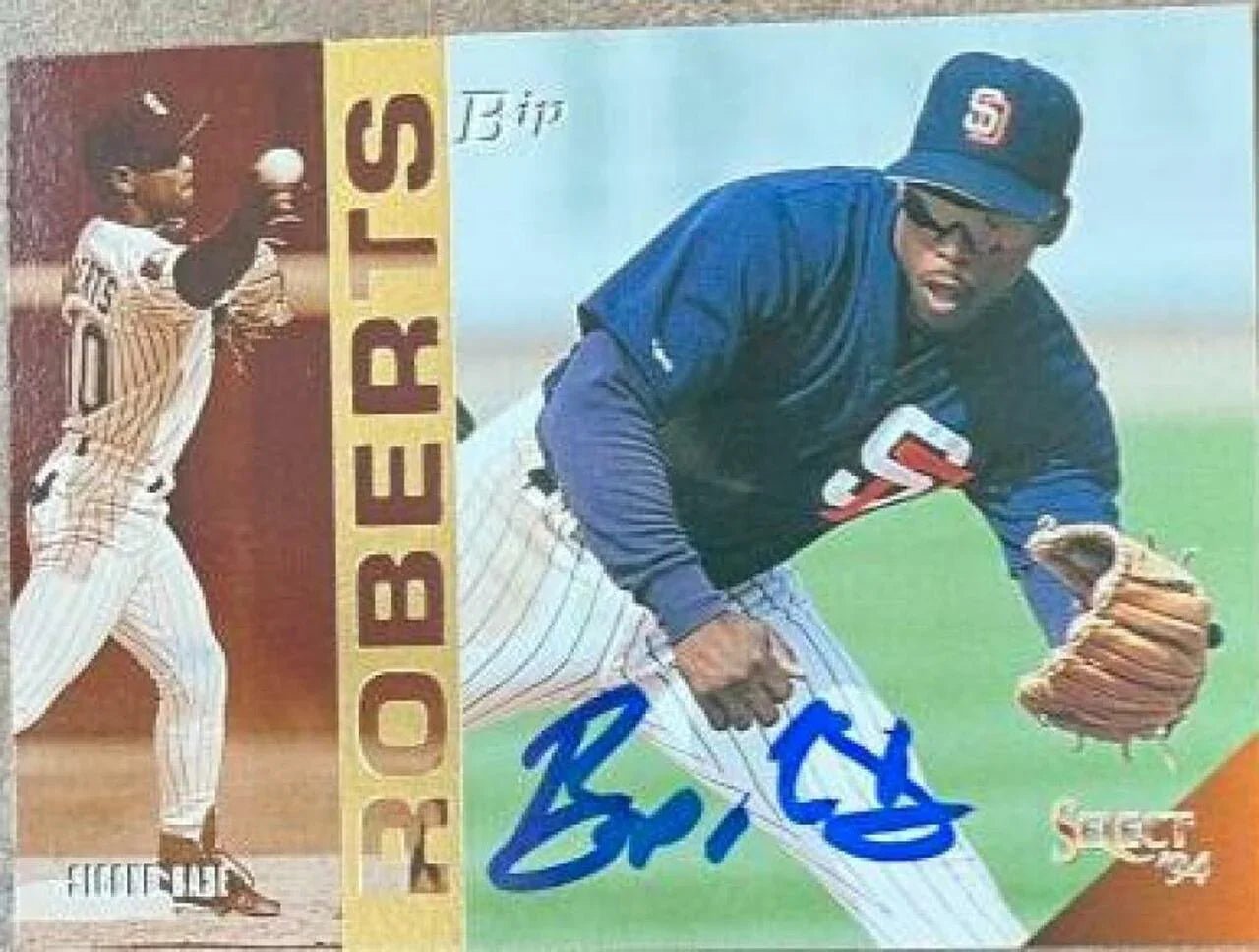 Bip Roberts Signed 1994 Score Select Baseball Card - San Diego Padres