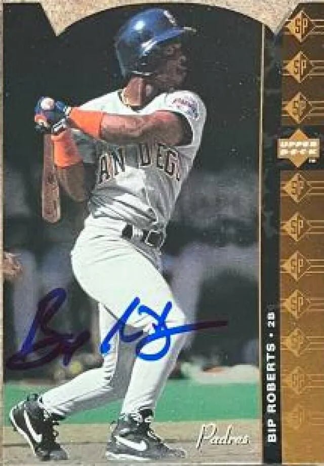 Bip Roberts Signed 1994 SP Die-Cut Baseball Card - San Diego Padres