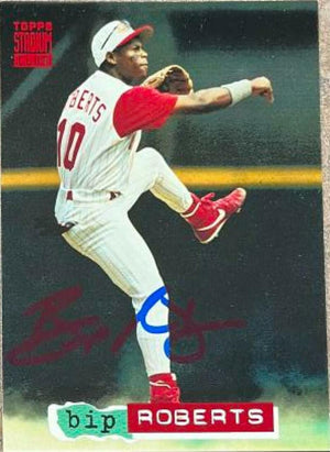 Bip Roberts Signed 1994 Stadium Club Baseball Card - Cincinnati Reds - PastPros
