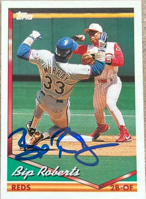Bip Roberts Signed 1994 Topps Baseball Card - Cincinnati Reds - PastPros