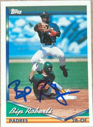 Bip Roberts Signed 1994 Topps Traded Baseball Card - San Diego Padres - PastPros