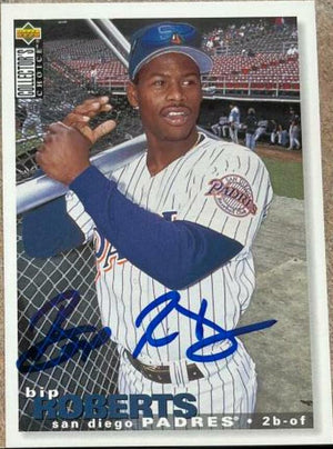 Bip Roberts Signed 1995 Collector's Choice Baseball Card - San Diego Padres - PastPros