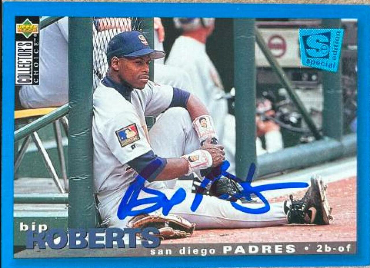Bip Roberts Signed 1995 Collector's Choice SE Baseball Card - San Diego Padres - PastPros