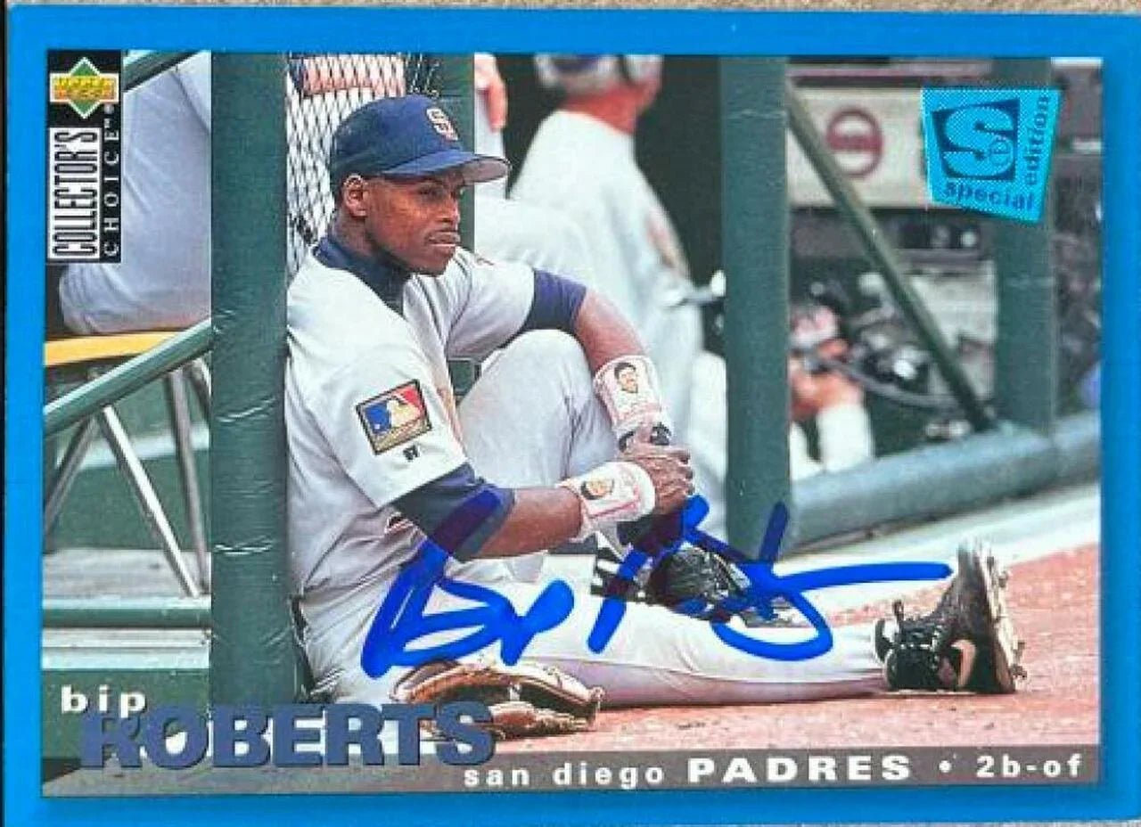 Bip Roberts Signed 1995 Collector's Choice SE Baseball Card - San Diego Padres
