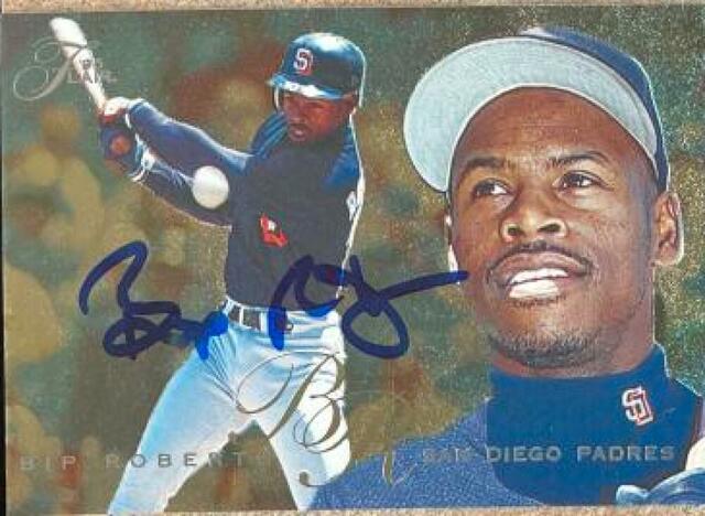 Bip Roberts Signed 1995 Flair Baseball Card - San Diego Padres - PastPros