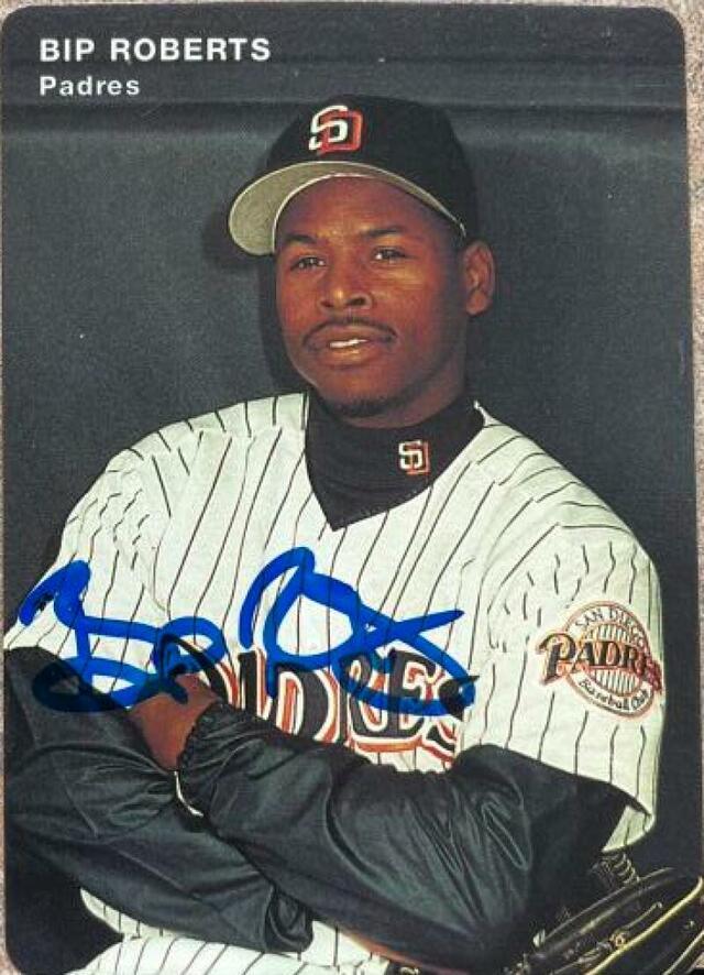 Bip Roberts Signed 1995 Mother's Cookies Baseball Card - San Diego Padres - PastPros