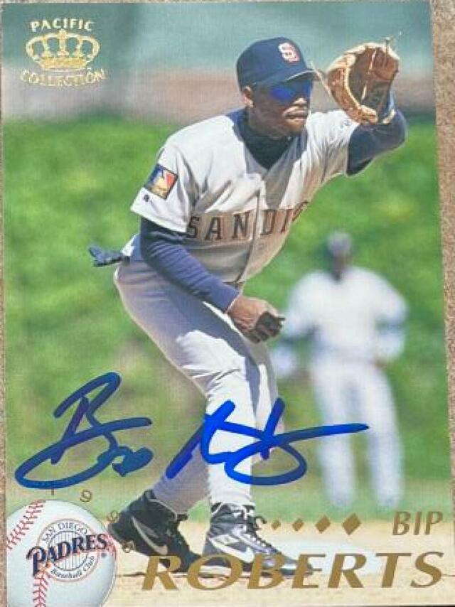Bip Roberts Signed 1995 Pacific Baseball Card - San Diego Padres - PastPros