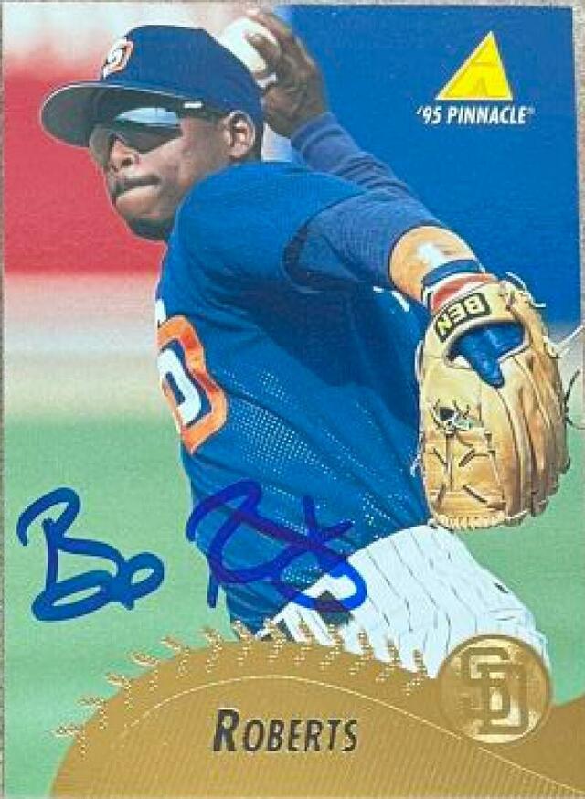 Bip Roberts Signed 1995 Pinnacle Baseball Card - San Diego Padres - PastPros