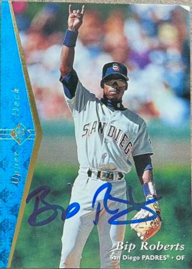 Bip Roberts Signed 1995 SP Baseball Card - San Diego Padres - PastPros