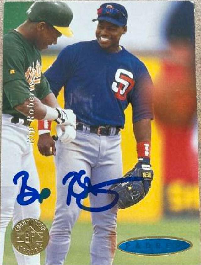 Bip Roberts Signed 1995 SP Championship Baseball Card - San Diego Padres - PastPros