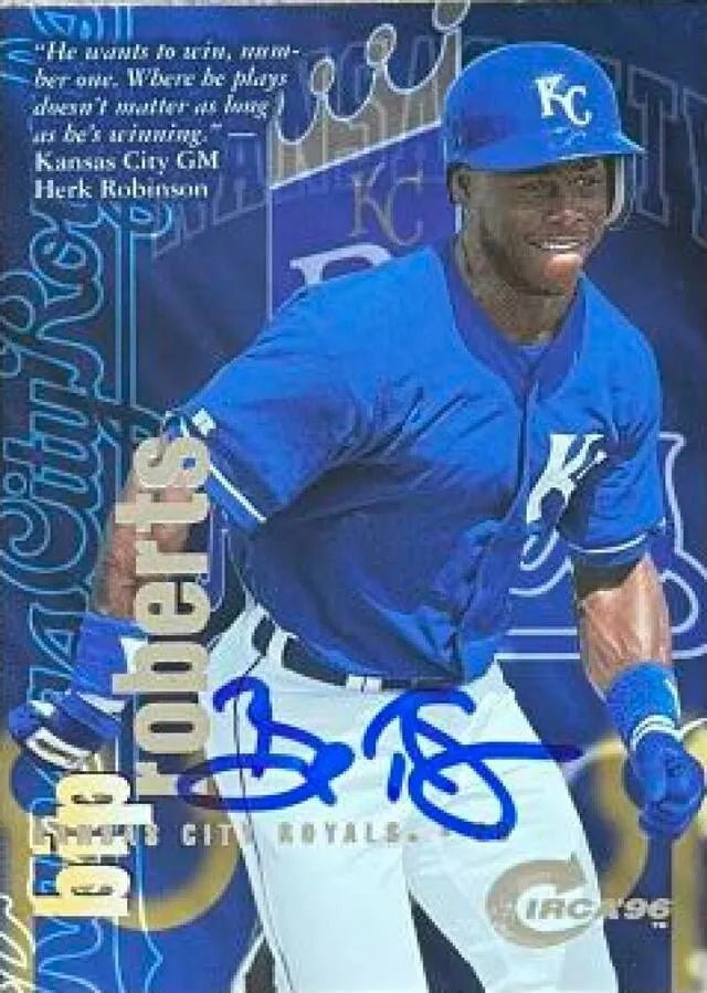Bip Roberts Signed 1996 Circa Baseball Card - Kansas City Royals