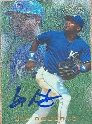 Bip Roberts Signed 1996 Flair Gold Lettering Baseball Card - Kansas City Royals