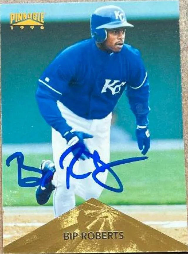 Bip Roberts Signed 1996 Pinnacle Baseball Card - Kansas City Royals