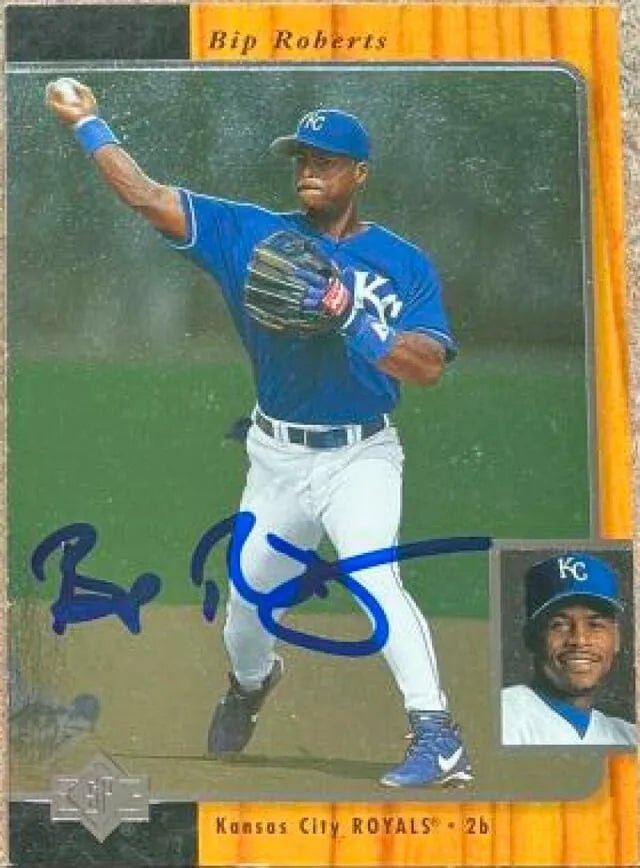 Bip Roberts Signed 1996 SP Baseball Card - Kansas City Royals