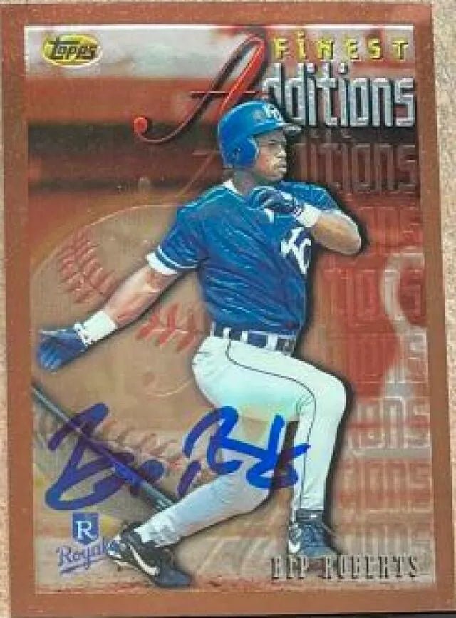 Bip Roberts Signed 1996 Topps Finest Baseball Card - Kansas City Royals