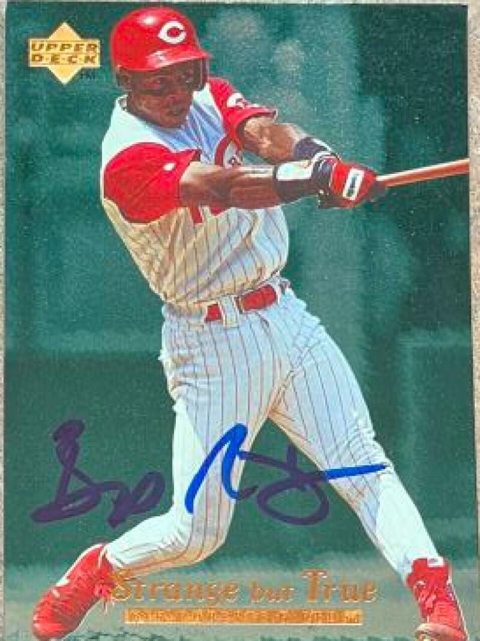 Bip Roberts Signed 1996 Upper Deck Baseball Card - Cincinnati Reds SBT - PastPros