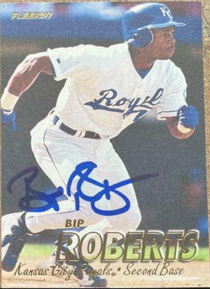 Bip Roberts Signed 1997 Fleer Baseball Card - Kansas City Royals - PastPros