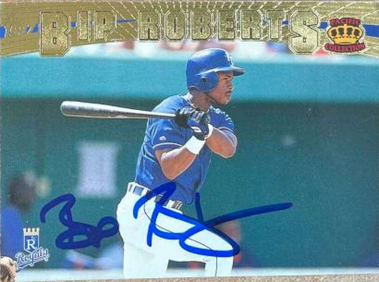 Bip Roberts Signed 1997 Pacific Crown Collection Baseball Card - Kansas City Royals - PastPros