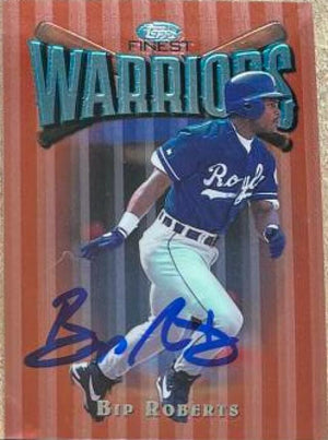 Bip Roberts Signed 1997 Topps Finest Baseball Card - Kansas City Royals - PastPros