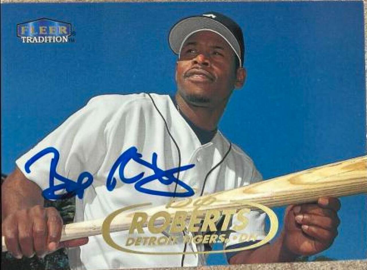 Bip Roberts Signed 1998 Fleer Tradition Baseball Card - Detroit Tigers - PastPros