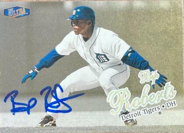 Bip Roberts Signed 1998 Fleer Ultra Gold Medallion Baseball Card - Detroit Tigers - PastPros
