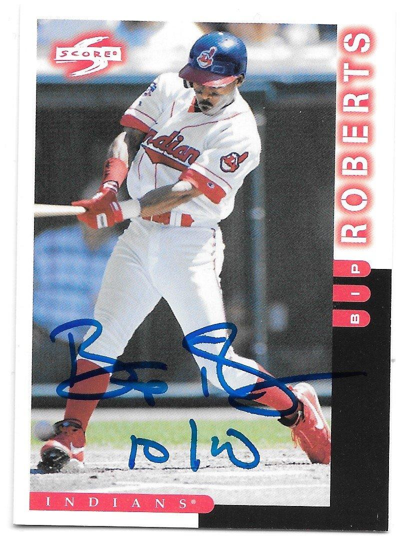 Bip Roberts Signed 1998 Score Baseball Card - Cleveland Indians - PastPros