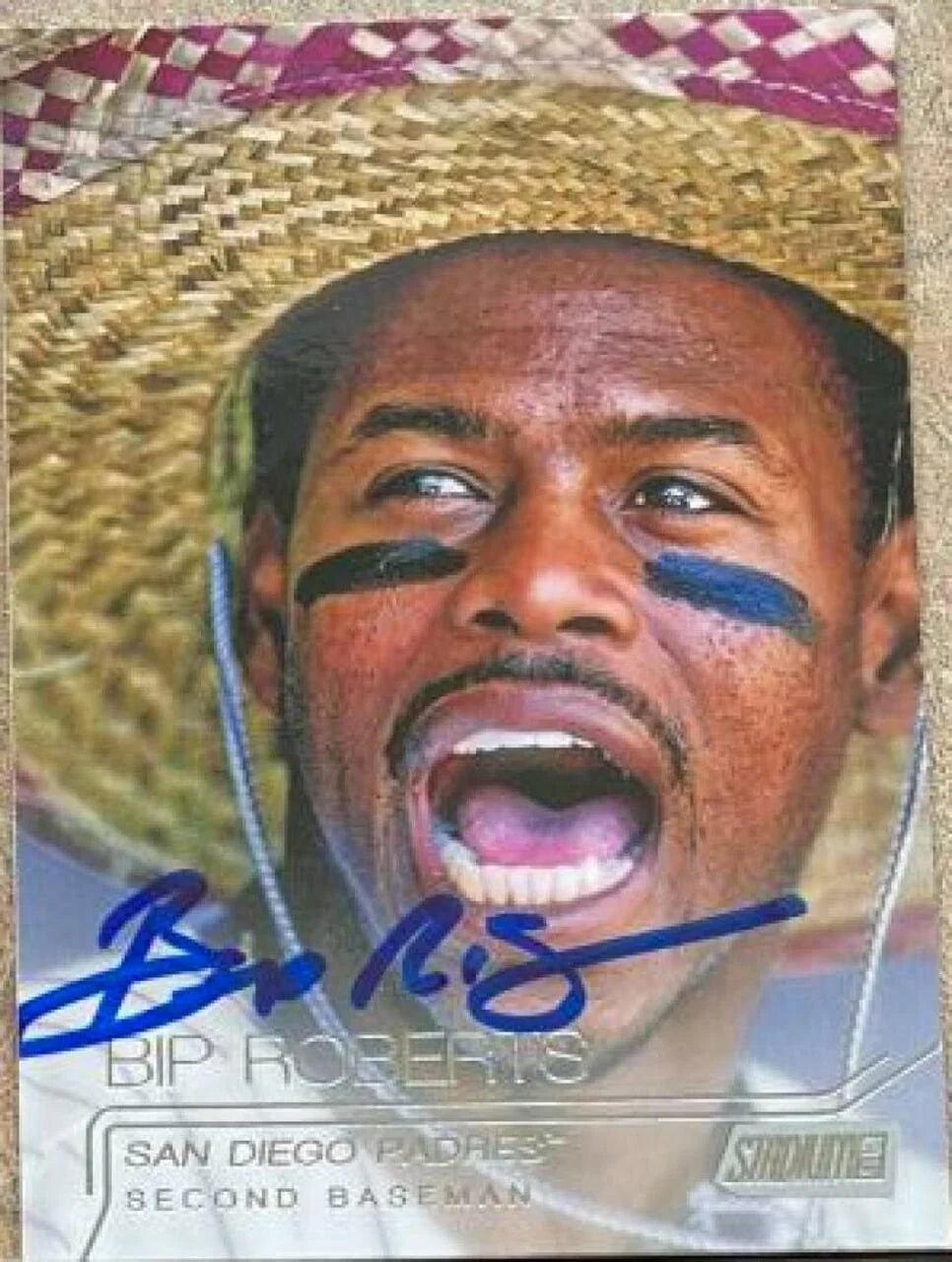 Bip Roberts Signed 2015 Stadium Club Baseball Card - San Diego Padres