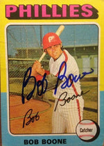 Bob Boone Signed 1975 Topps Baseball Card - Philadelphia Phillies
