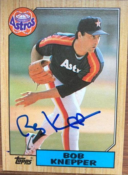 Bob Knepper Signed 1987 Topps Baseball Card - Houston Astros - PastPros
